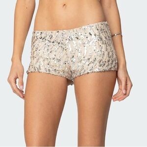 Edikted Wavy Baby Sequin Embellished Women's Micro Shorts